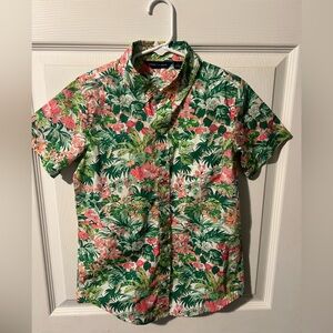Janie and Jack tropical floral boys button up shirt